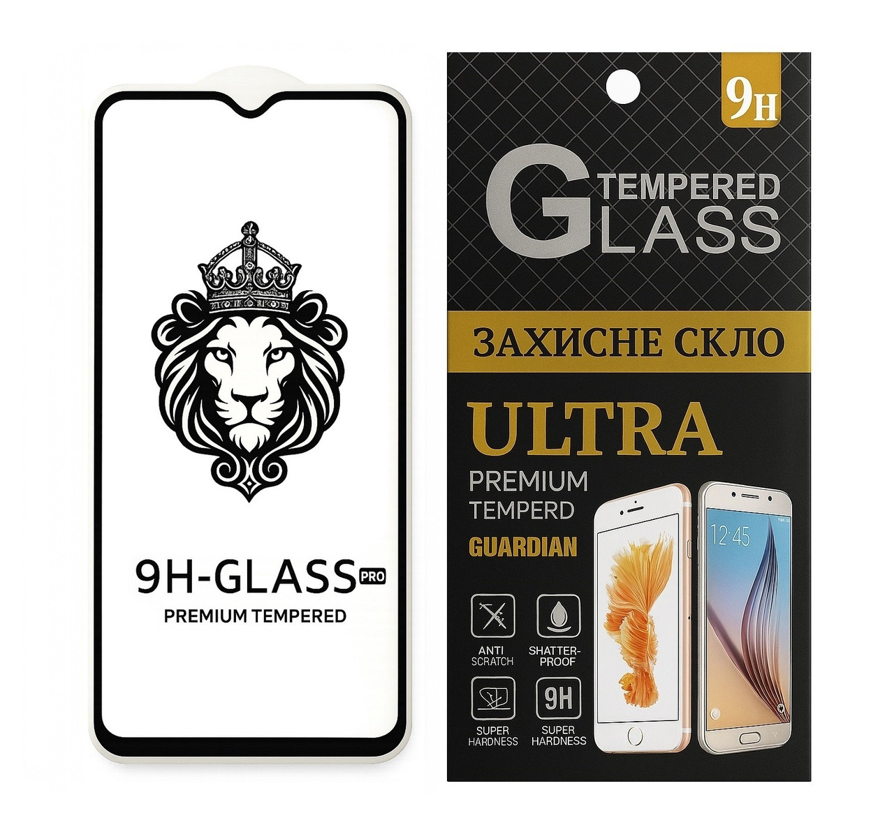 Захисне скло Lion для Xiaomi Redmi 8 / 8A з чорною рамкою
