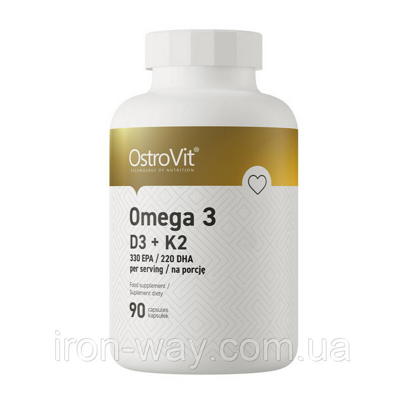 OstroVit Omega 3 D3 + K2 (90 caps), фото 1