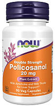Полікозанол, Policosanol, Now Foods, подвійна сила, 20 мг, 90 вегетаріанських капсул