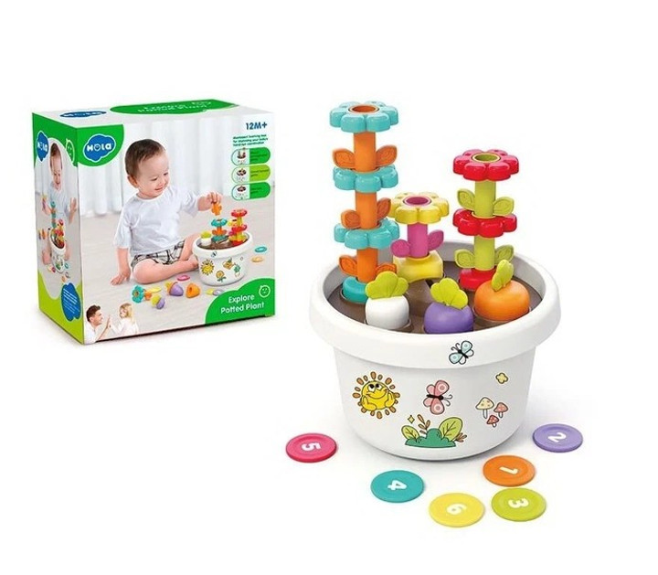 Розвиваюча іграшка сортер Квіти та овочі від Hola Toys