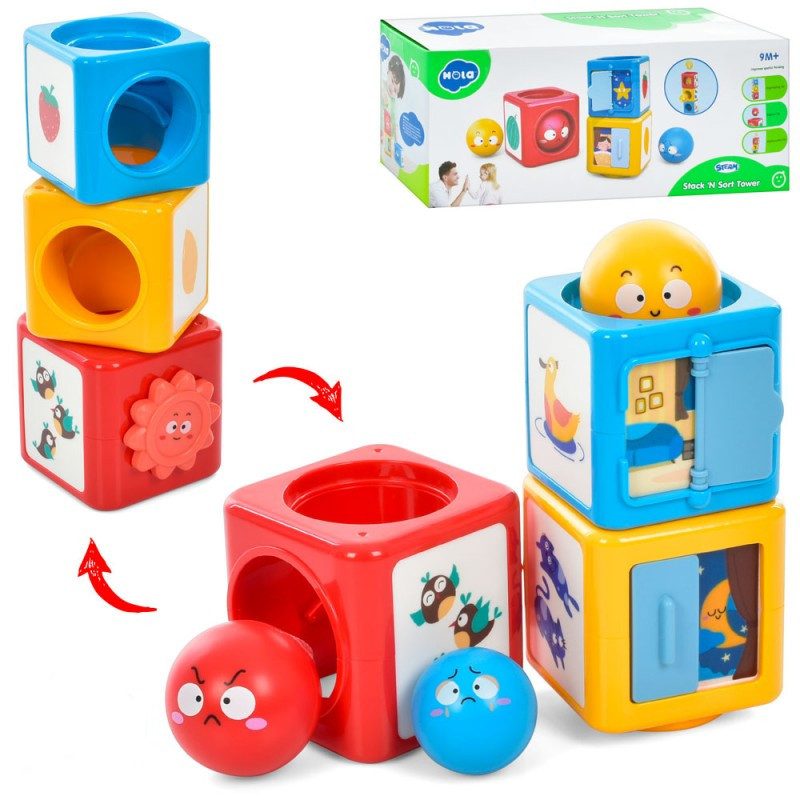 Розвиваюча іграшка сортер Емоції від Hola Toys