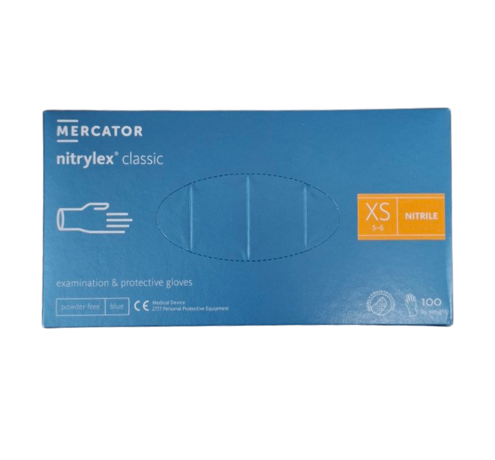 Нітрилові рукавички Mercator Nitrylex Classic, розмір XS, фото 1