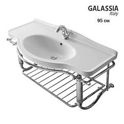 Підвісна консоль з умивальником в ретро стилі 95 см GALASSIA Ethos 8541 8434