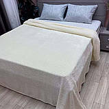 Плед двоспальний 200×150см, Бежевий / Покривало на ліжко / Плед на ліжко / Плед покривало, фото 7