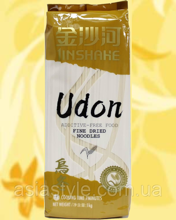 Локшина удон, Локша удон, Udon noodles, TM: Jinshahe, 1 кг, Китай, Ч