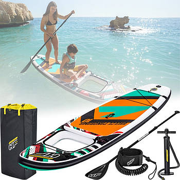 Надувна SUP-дошка з веслом та насосом Bestway 65377 Дошка для SUP серфінгу 305x84x12 см