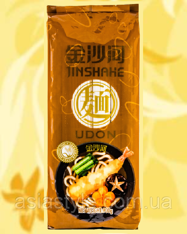 Локшина удон, Локша удон, Udon noodles, TM: Jinshahe, 900 г, Китай, Ч