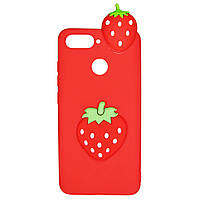 Чохол Cartoon 3D Case для Huawei Y7 Prime 2018 / Honor 7C Полуничка