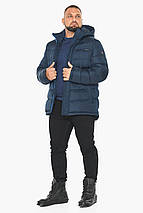 Чоловіча темно-синя куртка з коміром-стійкою модель 49768 52 (XL) 56 (3XL) 48 (M), фото 3