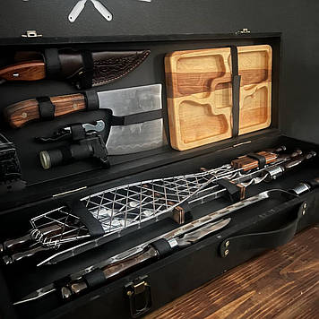 Набір шампурів у дерев’яному кейсі «Естет»