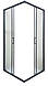 Душова кабіна Sunways Frost 80х80х180 см без піддона чорна квадратна розсувні двері загартоване скло 5 мм, фото 2