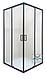 Душова кабіна Sunways Frost 80х80х180 см без піддона чорна квадратна розсувні двері загартоване скло 5 мм, фото 3