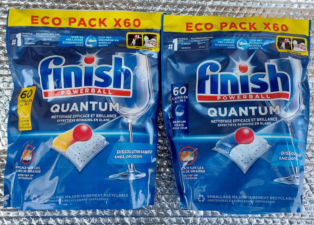 Таблетки для посудомийних машин Finish Powerball Quantum, 60 шт, фото 1