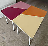 Дитячий кольоровий регульований стіл трапеція (ціна за 1 шт.), фото 3