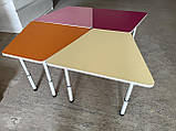 Дитячий кольоровий регульований стіл трапеція (ціна за 1 шт.), фото 4