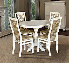 Стіл Чумак-2 розкл (D=80)+30), білий, фото 3