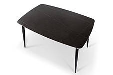 Стіл КИПАРИС 120*80, чорний/ чорний мрамор, фото 2