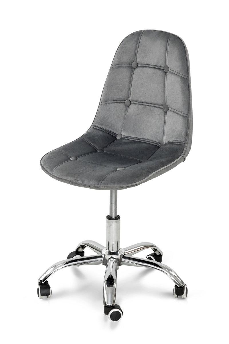 Стілець офісний Марсель, велюр сірий