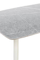Стіл КИПАРИС 120*80, білий/ сірий мрамор, фото 4
