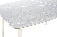 Стіл КИПАРИС 120*80, білий/ сірий мрамор, фото 5