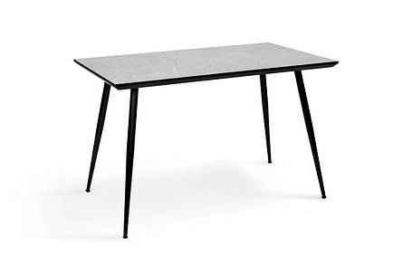 Стіл Торнадо, 120*70, чорний/MDF сірий бетон, фото 1