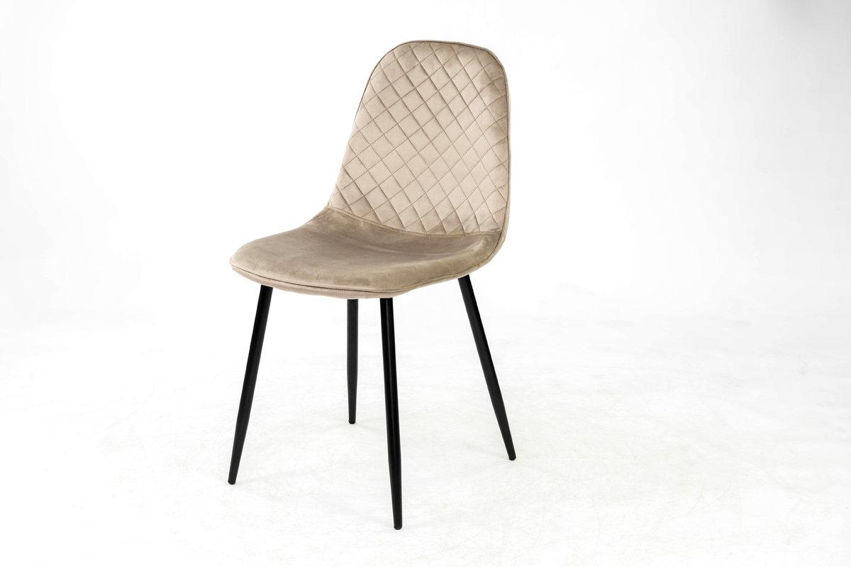 Стілець Марс чорний/велюр мокрий пісок