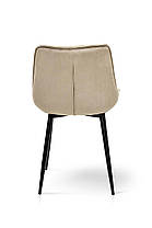 Стілець Прадо чорний/ велюр мокрий пісок, фото 4