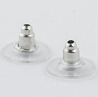 Заглушки 0,5*1см сріблясті(20шт)