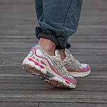 Жіночі кросівки Asics Gel Kahana 8 весна-осінь-літо у сітку повсякденні (білі з рожевим). Живе фото, фото 8