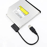 USB-перехідник-адаптер конвертер mini SATA 7+6 13Pin Slimline CD/DVD для DVD приводу ноутбука USB2.0 USB3.0