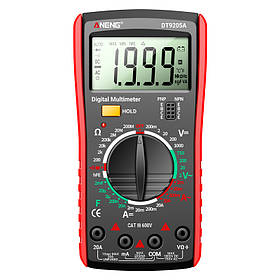 Цифровий мультиметр ANENG DT9205A. Струм, напруга, діод, конденсатор. Червоний