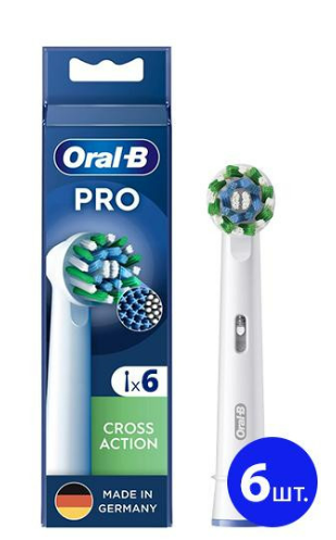 Змінні насадки для зубної щітки Oral-B Pro Cross Action 6 шт, фото 1