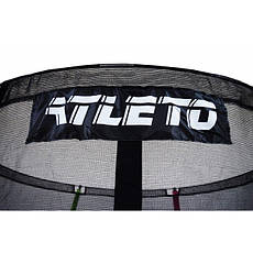 Батут Atleto 312 см з внутрішньою сіткою та драбинкою Multicolor, фото 6