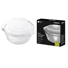 Форма для запікання з кришкою Ardesto Black Mars, кругла, 1,5 л, 23,3х20,6х10,2 см (AR2406BG)