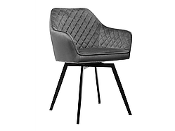 Стілець поворотний R-63 сірий + чорний