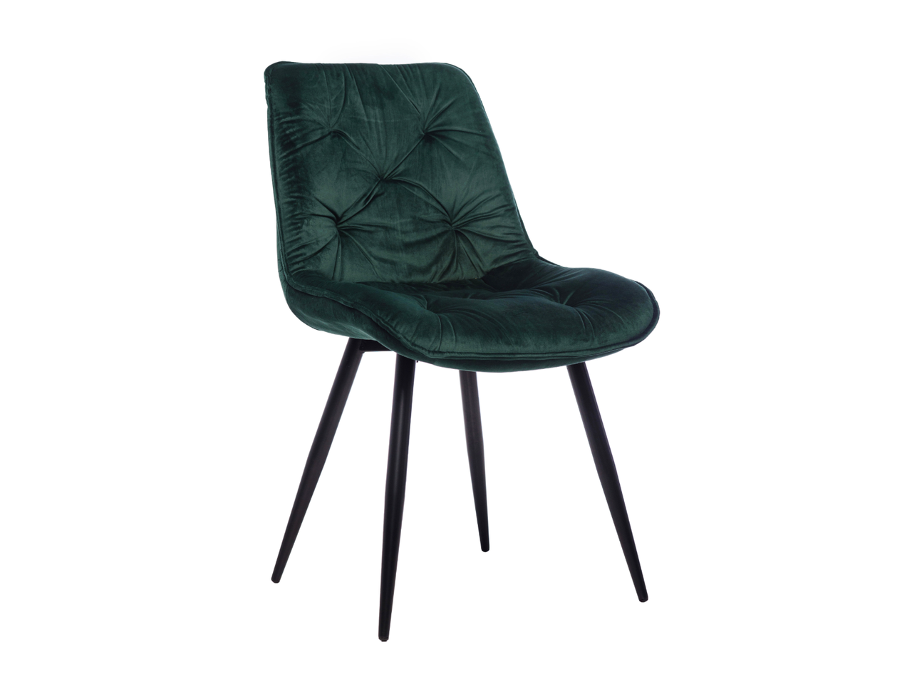 Стілець M-48 смарагдовий велюр + чорний, фото 1