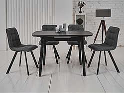 Керамічний стіл TM-87-1 чорний онікс + чорний