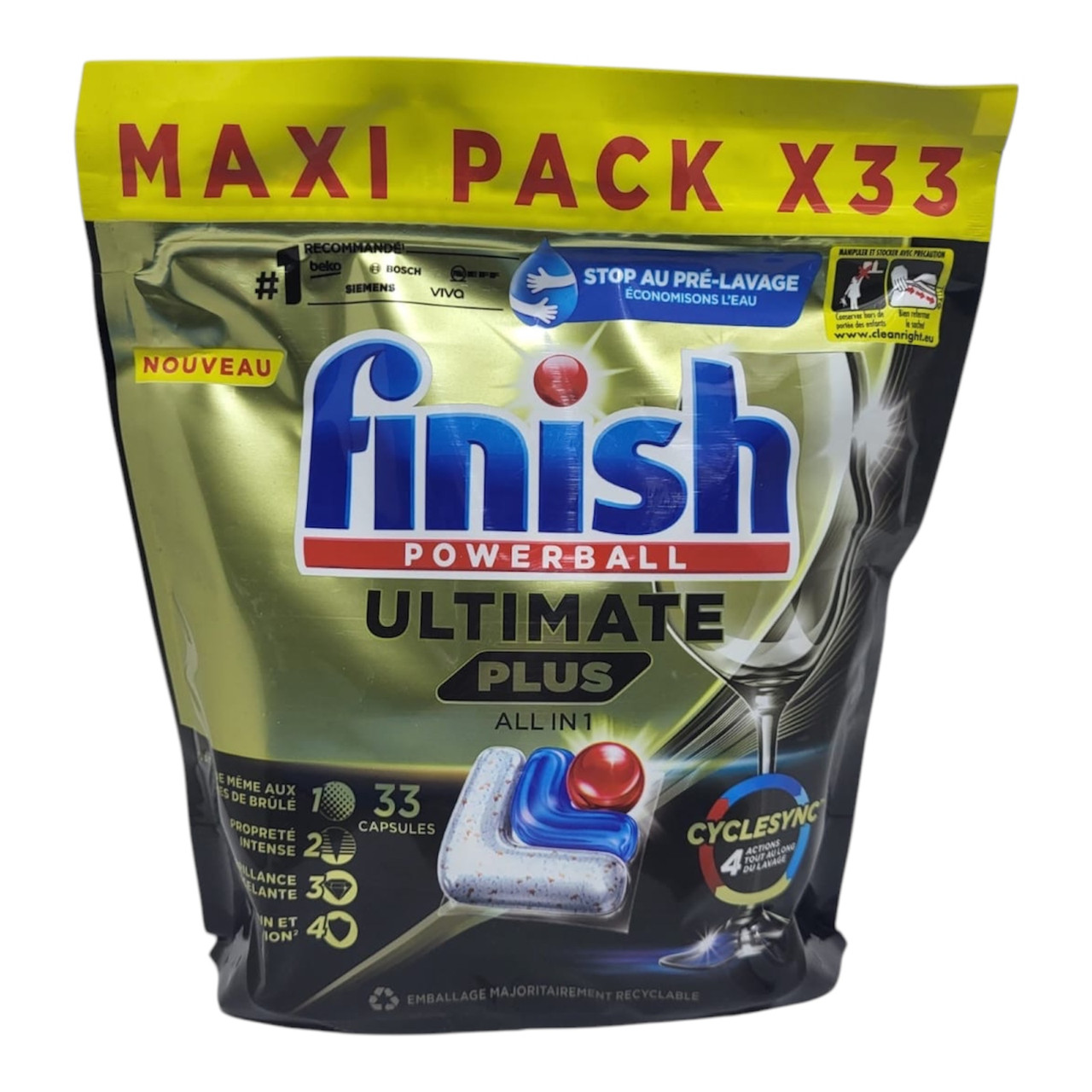 Таблетки Finish Quantum Ultimate Plus Lemon для посудомийних машин 33 шт.