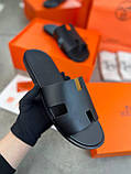 Сланці чорні шкіряні чоловічі шльопанці, фото 5