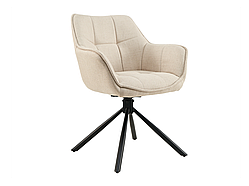 Стілець поворотний R-69 айворі + чорний