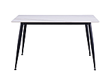 Обідній керамічний стіл TM-100 олімпо вайт + чорний, фото 5