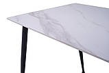 Обідній керамічний стіл TM-100 олімпо вайт + чорний, фото 10