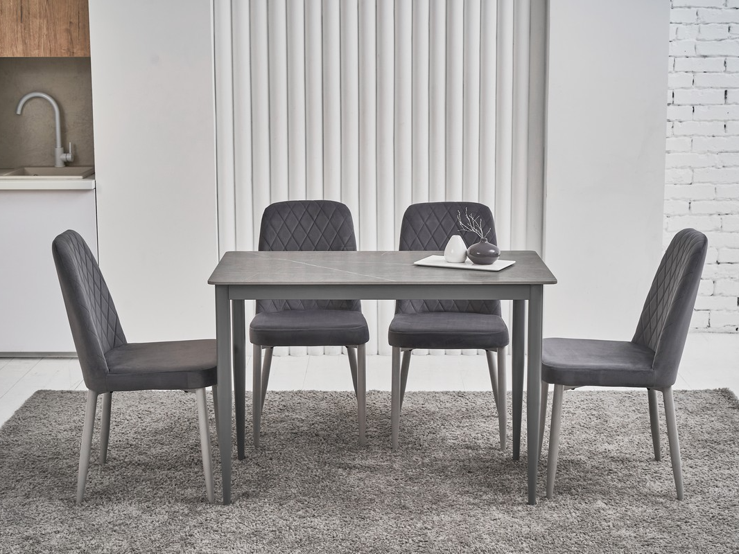 Обідній керамічний стіл TM-110 петра грей + сірий, фото 1