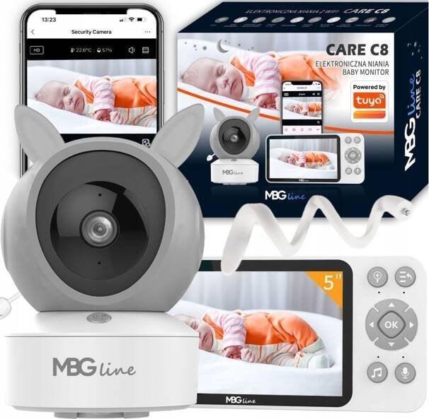 Nanny Mbg Line Wireless Rotating Electronic Nanny FHD WIFI Camera TUYA LCD ZOOM
