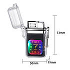 Запальничка з годинником герб України два полум'я з підсвічуванням + водонепроникна в подарунковій упаковці 723U1, фото 7