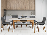 Керамічний стіл TM-89 травертин + дуб, фото 6