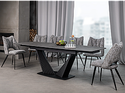 Керамічний стіл Феліче TML-1000 грей шторм + чорний