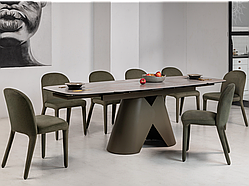 Керамічний стіл Парис TML-997 айрон бронз + коричневий