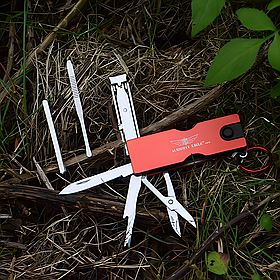 Мультитул манікюрний набір Almighty Eagle S315 з металевим кейсом, Red