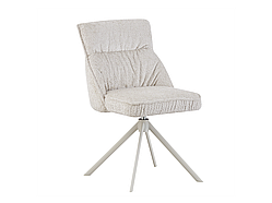 Стілець поворотний R-168 перлинний нюд + білий